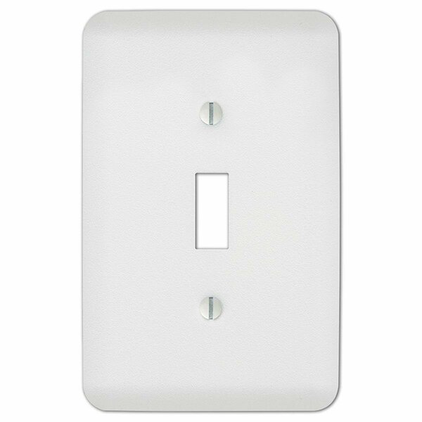 Livewire Perry Textured 1 Gang Stamped Steel Toggle Wall Plate, White LI2739036